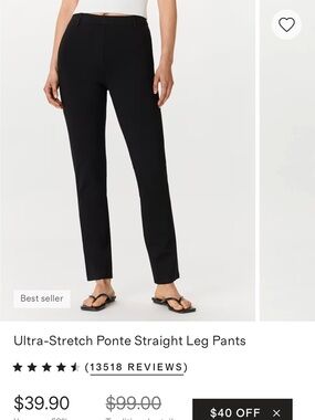Quince Women's Ultra Stretch Ponte Straight Leg Pants
